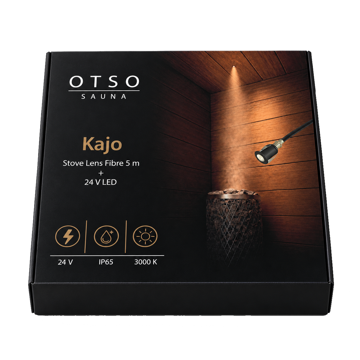 OTSO Kajo Sauna Glasfaser + LED
